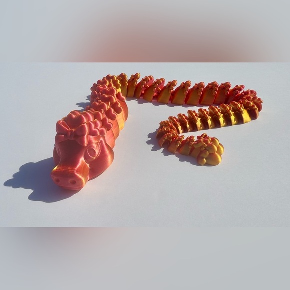 3D-printed "Flexi Diamond Dragon with heart - Picture 12 of 13